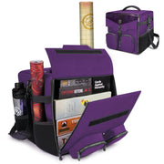 ENHANCE Board Game Shoulder Bag - Collector's Edition Board Game Storage with Shoulder Strap and Accessories Pockets for Dice, Cards, More - Reinforced Carrier Protects Tabletop Games (Dragon Purple)