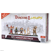 Dungeons & Lasers: NPC DND Miniatures Pack - 68 Figurines with Scenic Bases for 5E Compatible Tabletop RPG Games - 28MM Unpainted and Unassembled - for Ages 14 Years +
