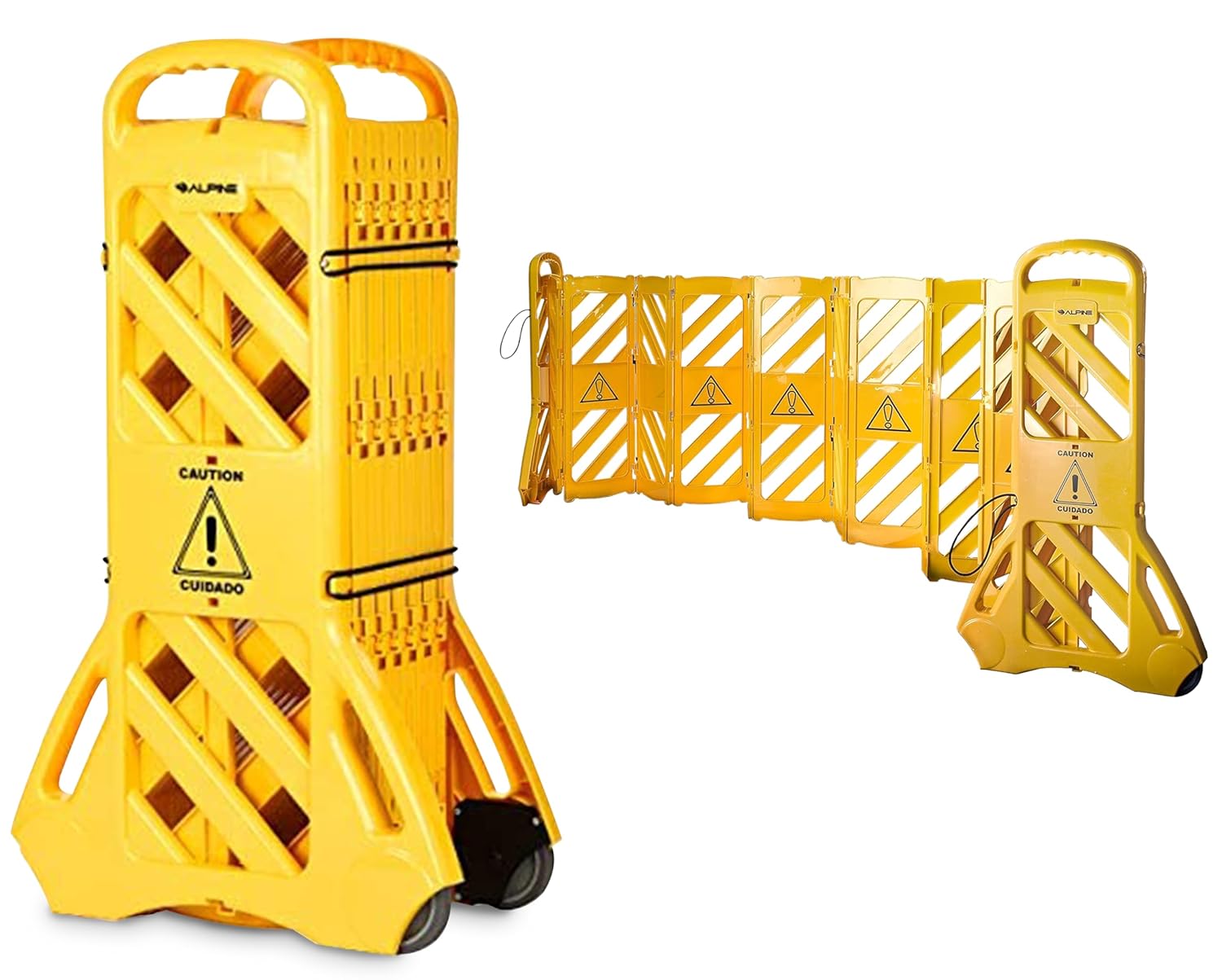 13 Ft. Expandable Portable Fence Barrier Safety Barricade 2 Pack