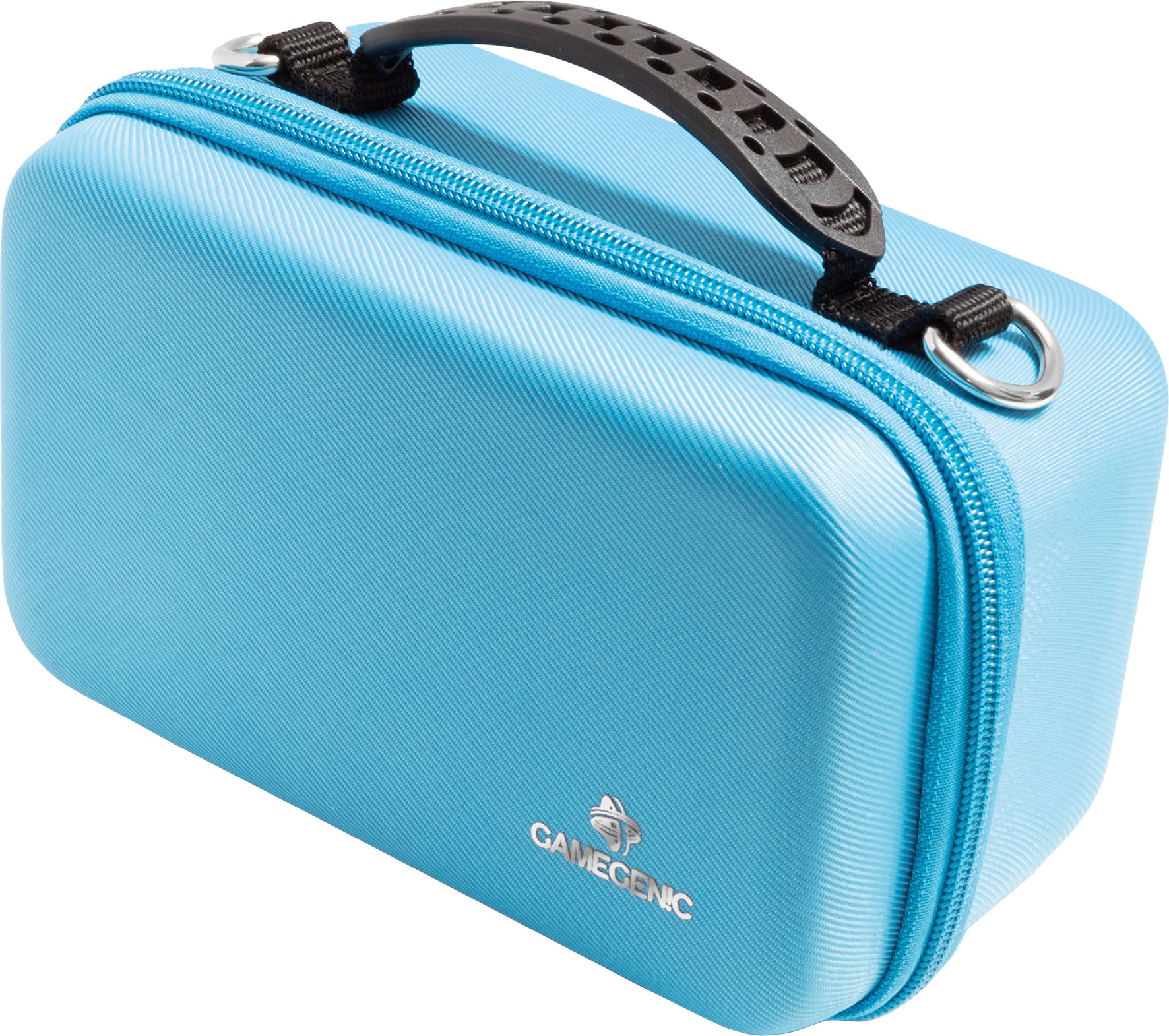 Gamegenic Game Shell 250+ | Portable Case for Board Games and Card Games | Holds Up to 250 Double-Sleeved Cards | Accessories Compartment Holds Tokens and Dice | Blue Color | Made