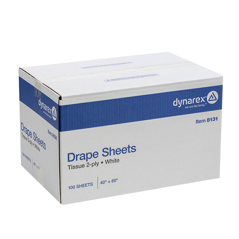 White Drape Sheets, 40" x 60"100 per Case