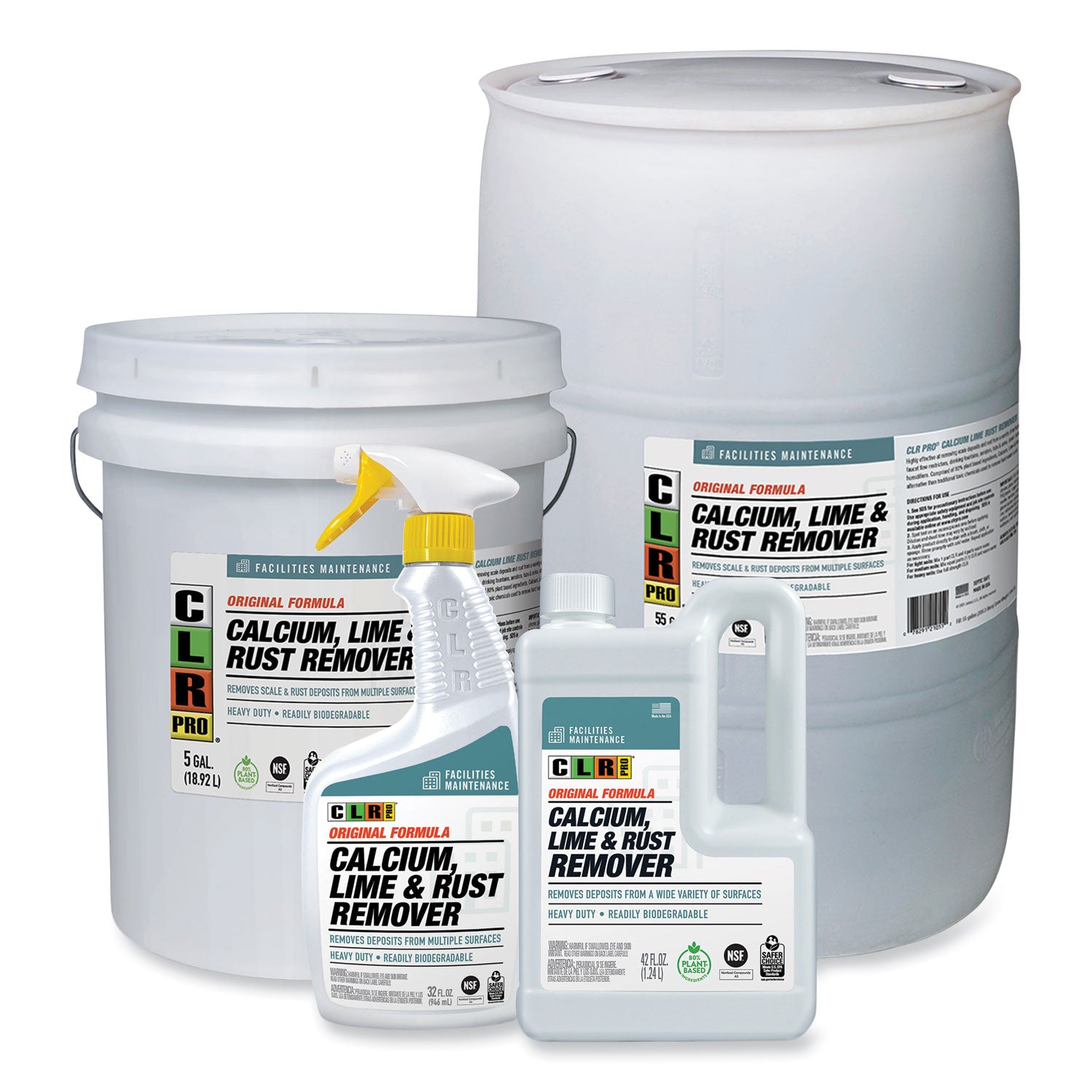 Calcium, Lime and Rust Remover, 32 oz Spray Bottle, 6/Carton