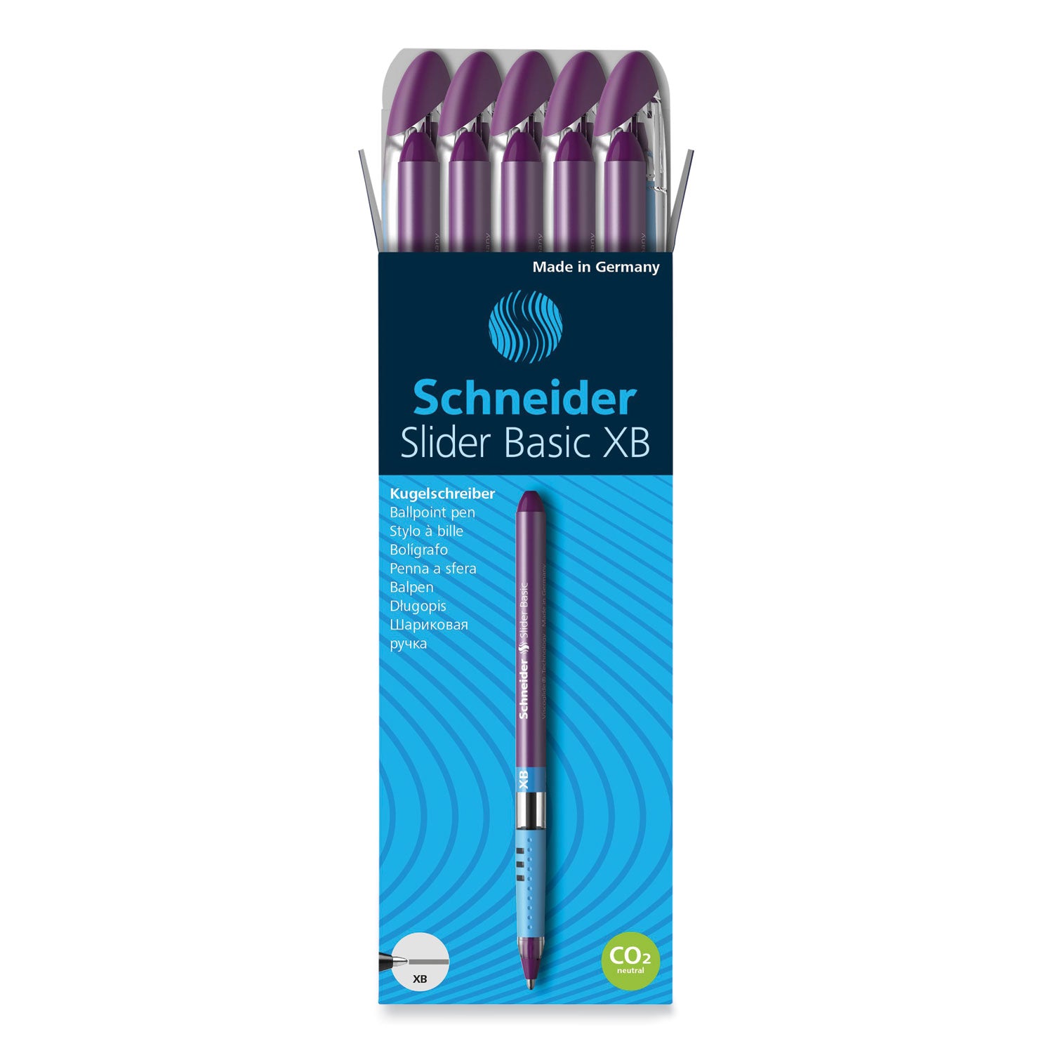 1.4 mm Extra Bold Pen Point - Violet Ink - Transparent Barrel - Stainless Steel Tip - Document, Writing - 10 / Box