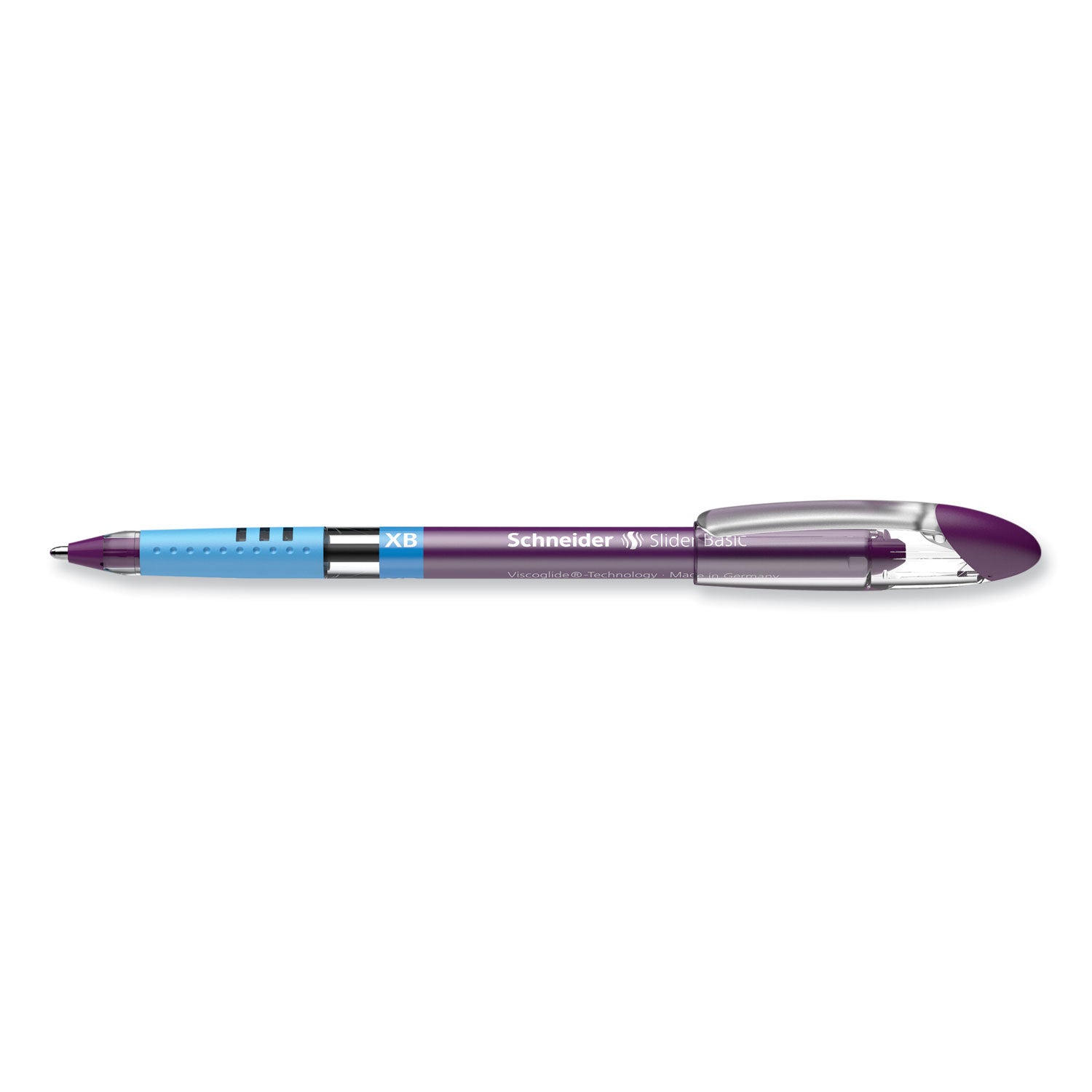 1.4 mm Extra Bold Pen Point - Violet Ink - Transparent Barrel - Stainless Steel Tip - Document, Writing - 10 / Box