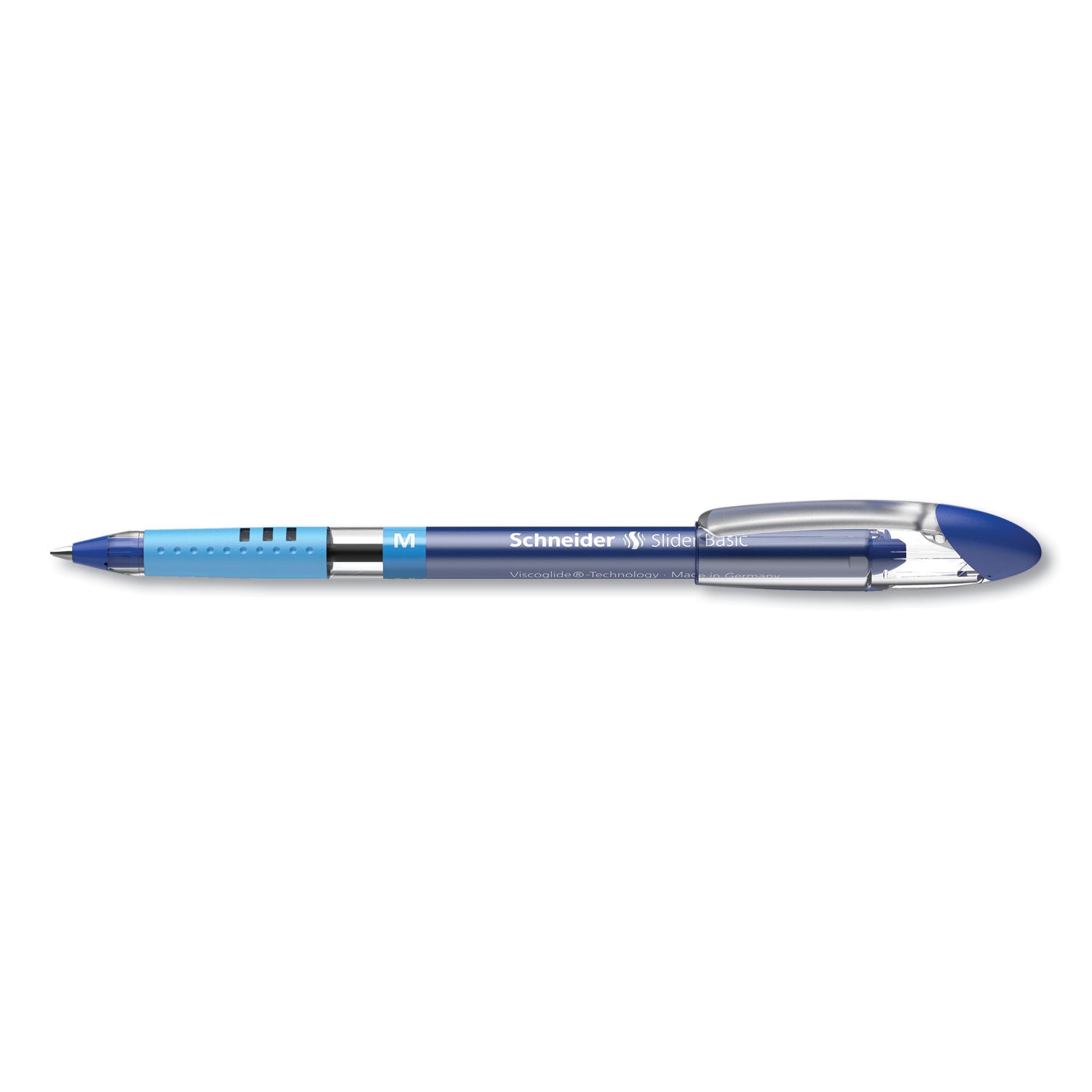 1 mm Medium Pen Point - Blue Ink - Transparent Rubberized, Blue Barrel - Stainless Steel Tip - 10 / Pack