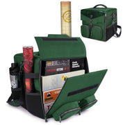 ENHANCE Board Game Shoulder Bag - Collector's Edition Board Game Storage with Shoulder Strap and Accessories Pockets for Dice, Cards, More - Reinforced Carrier Protects Tabletop Games (Dragon Green)