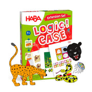 HABA Logic Case Extension Set: Dangerous Animals Ages 7+ Travel Games, Learning Toys, Flash Cards for Kids, Brain Teaser Puzzle Games