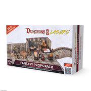 Dungeons & Lasers: Fantasy Props DND Accessories Pack - 109 Piece Set Includes Miniature Elements and Bits for Tabletop Terrain and 5E Compatible RPG Games - Unpainted - for Ages 14 Years +