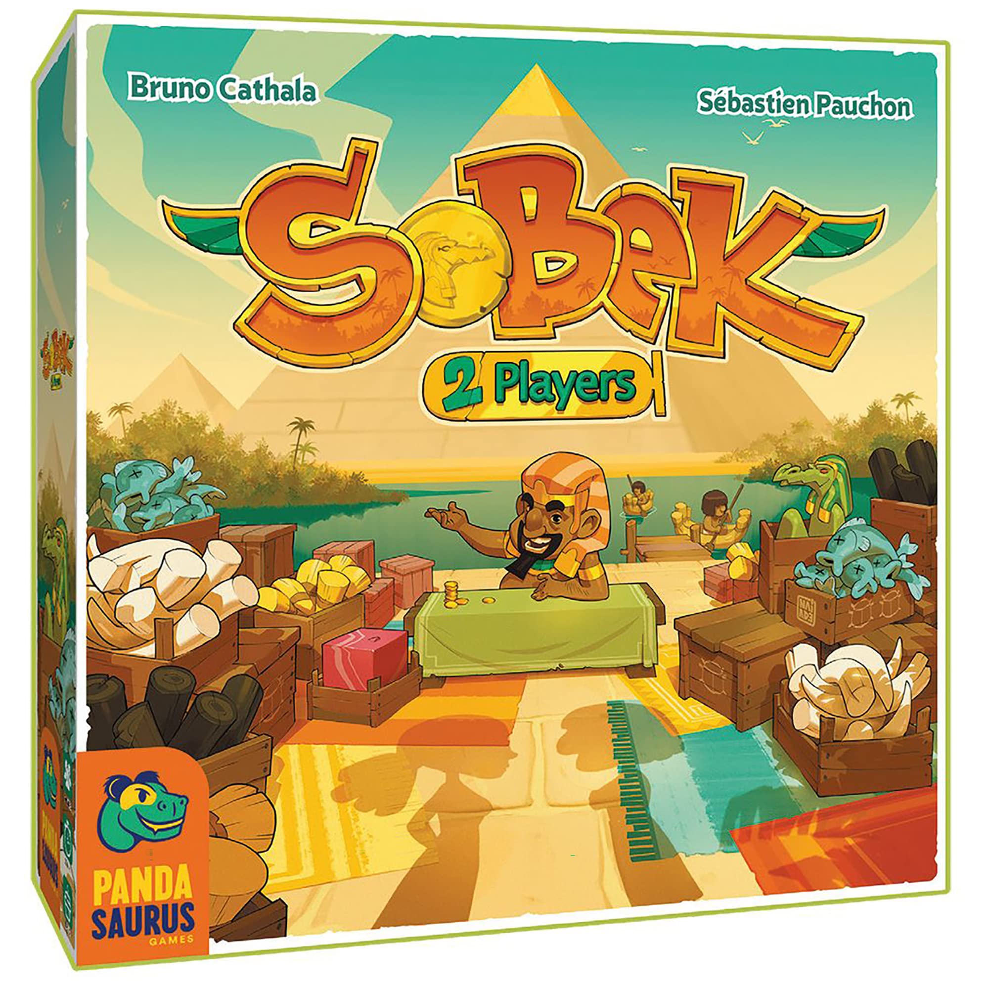 Sobek 2 Players Board Game - Navigate the Bountiful Markets and Outwit Your Opponent! Strategy Game for Kids and Adults, Ages 10+, 2 Players, 20 Minute Playtime, Made by Pandasaurus Games