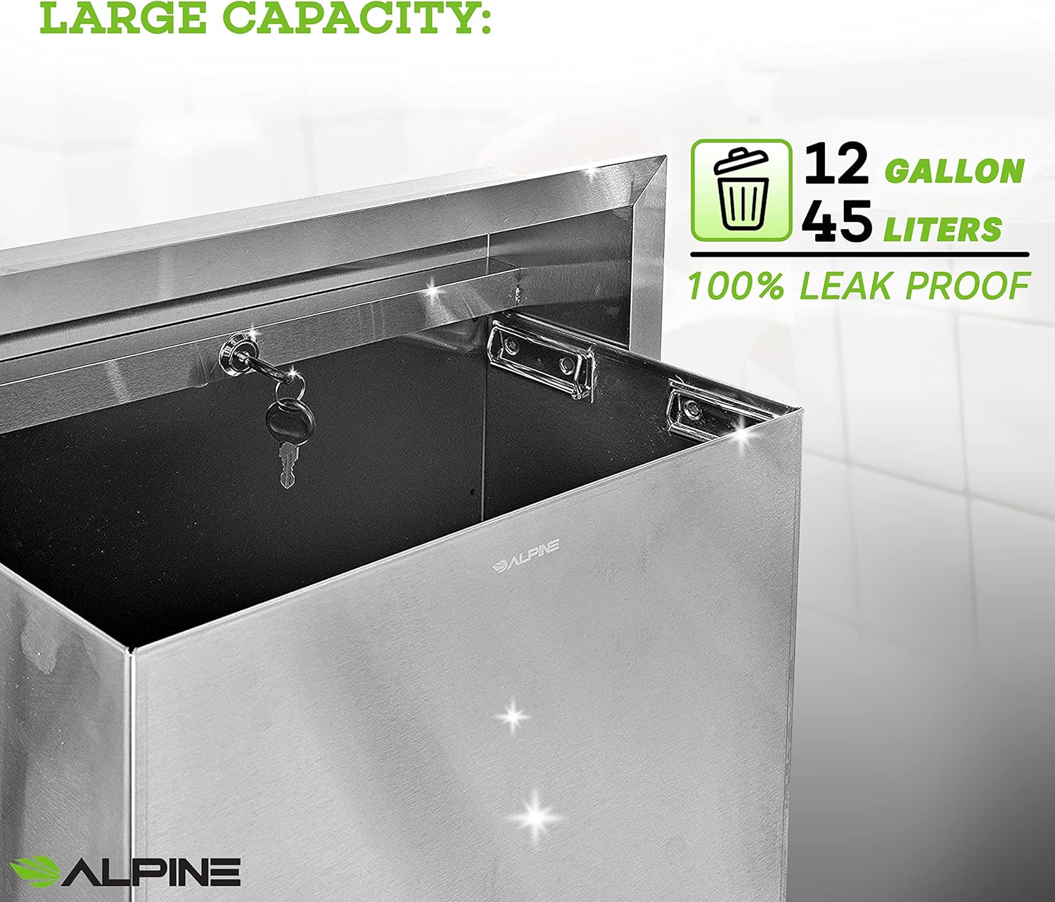 Stainless Steel Recessed Waste Receptacle