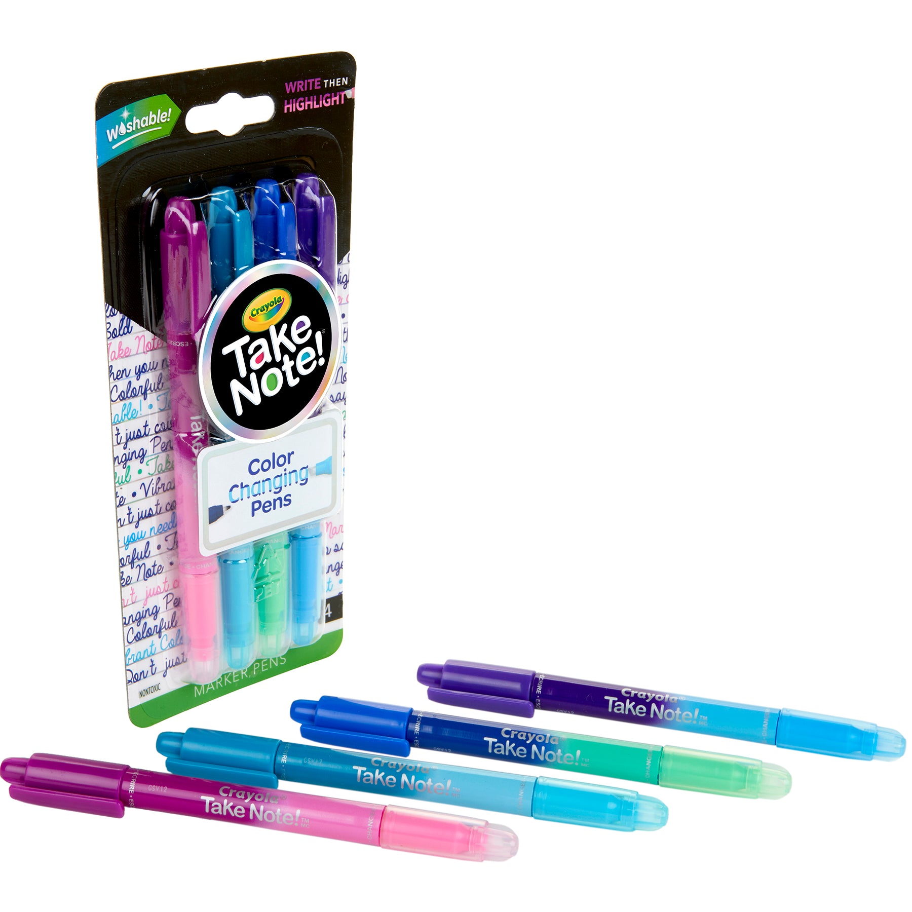 Take Note! Dual Ended Color Changing Pens, 4 Count