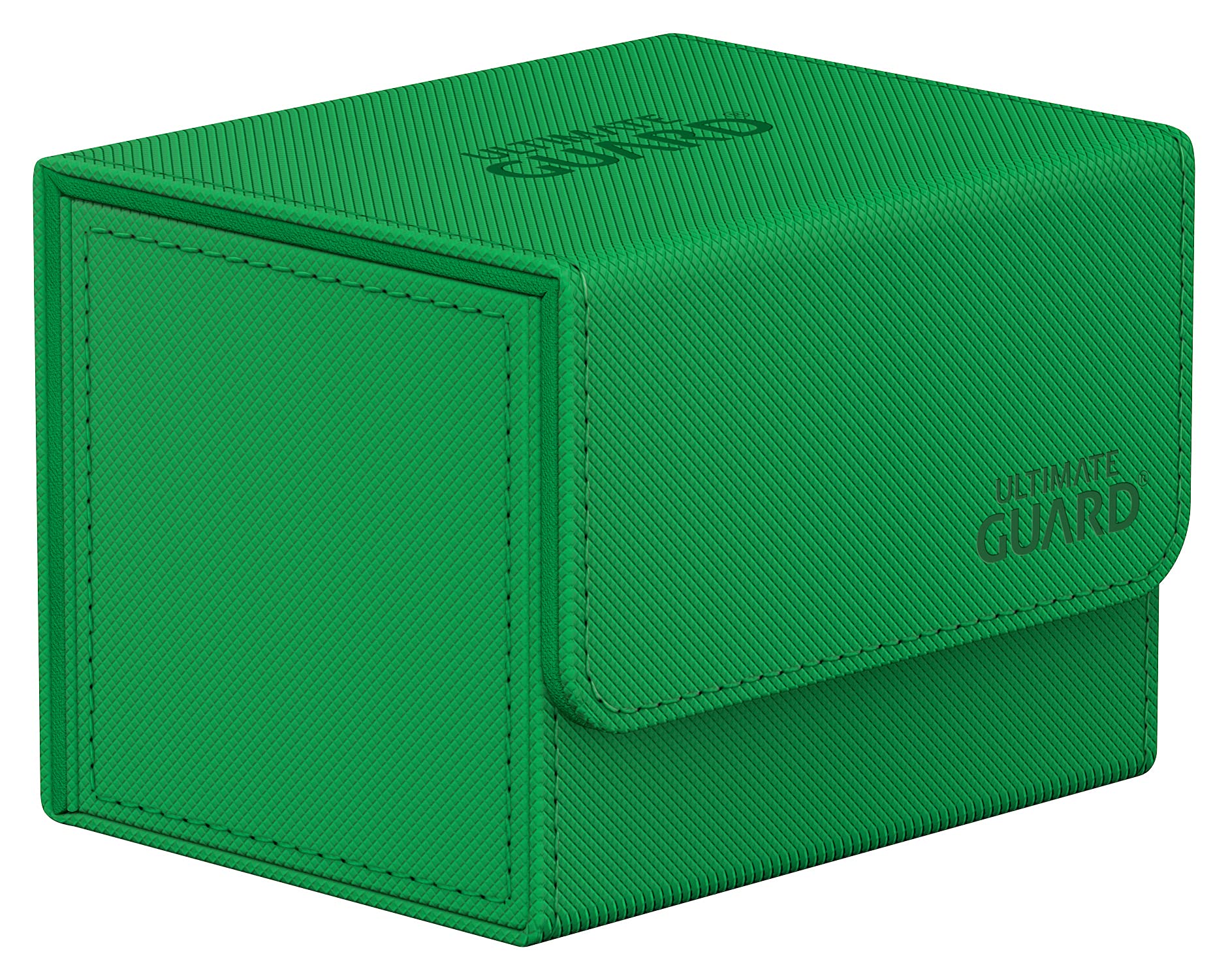 Ultimate Guard Sidewinder 100+, Deck Box for 100 Double-Sleeved TCG Cards, Green, Magnetic Closure & Microfiber Inner Lining for Secure Storage