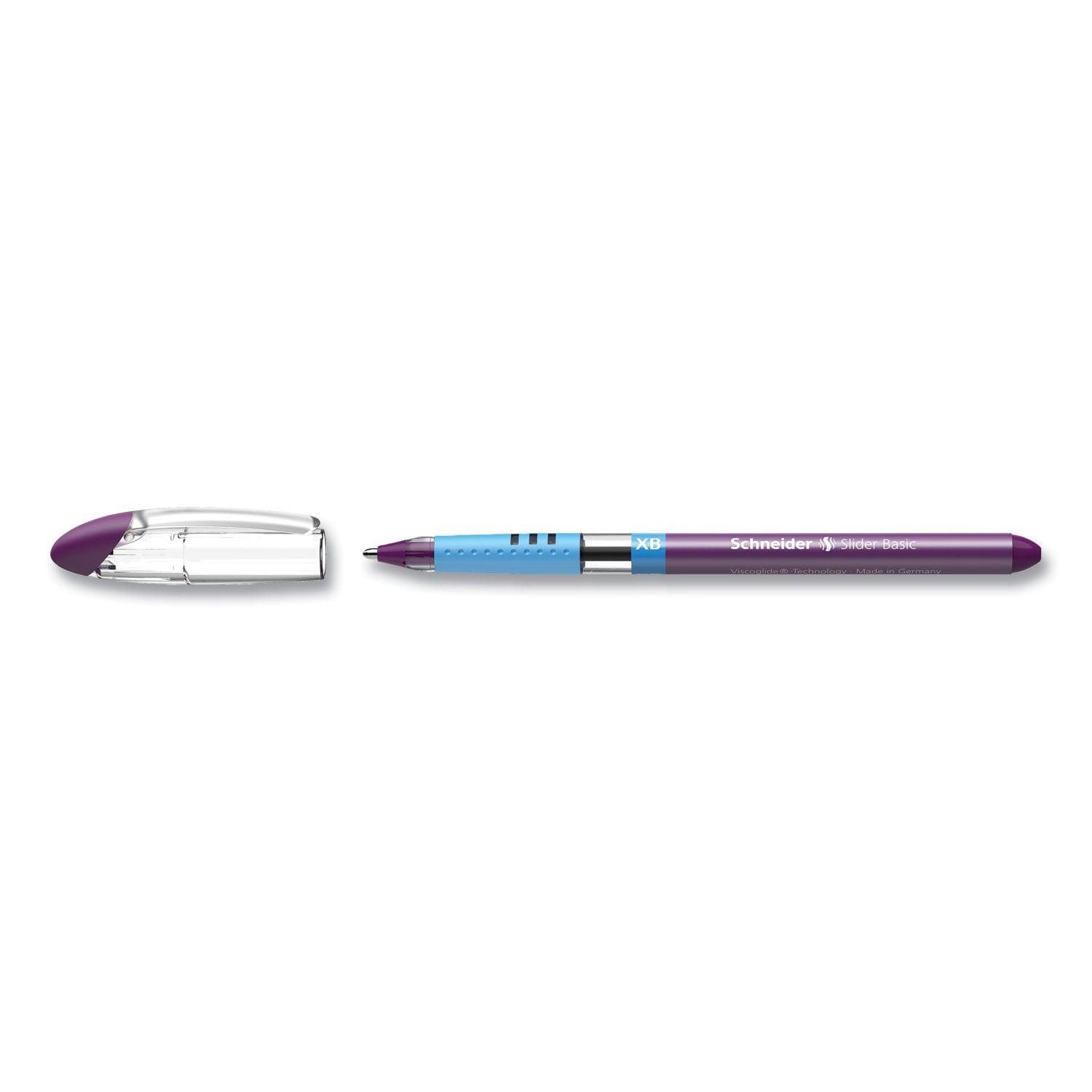 1.4 mm Extra Bold Pen Point - Violet Ink - Transparent Barrel - Stainless Steel Tip - Document, Writing - 10 / Box