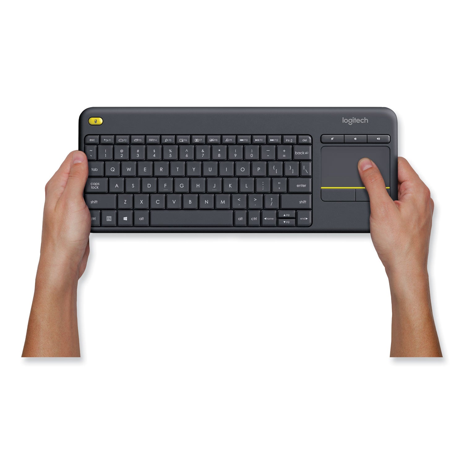Wireless Connectivity - USB Interface - Mute, Volume Up, Volume Down Hot Key(s) - English, French - QWERTY Layout - Smart TV, Computer - TouchPad - Black