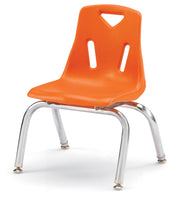 Berries® Stacking Chair with Chrome-Plated Legs - 10" Ht - Orange