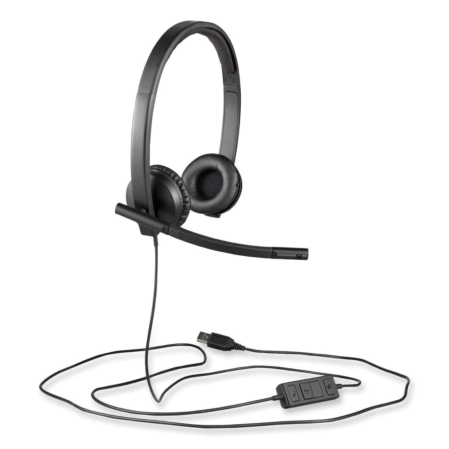 Stereo - USB - Wired - 31.50 Hz to 20 kHz - Over-the-head - Binaural - Supra-aural - Noise Cancelling, Electret Microphone - Black