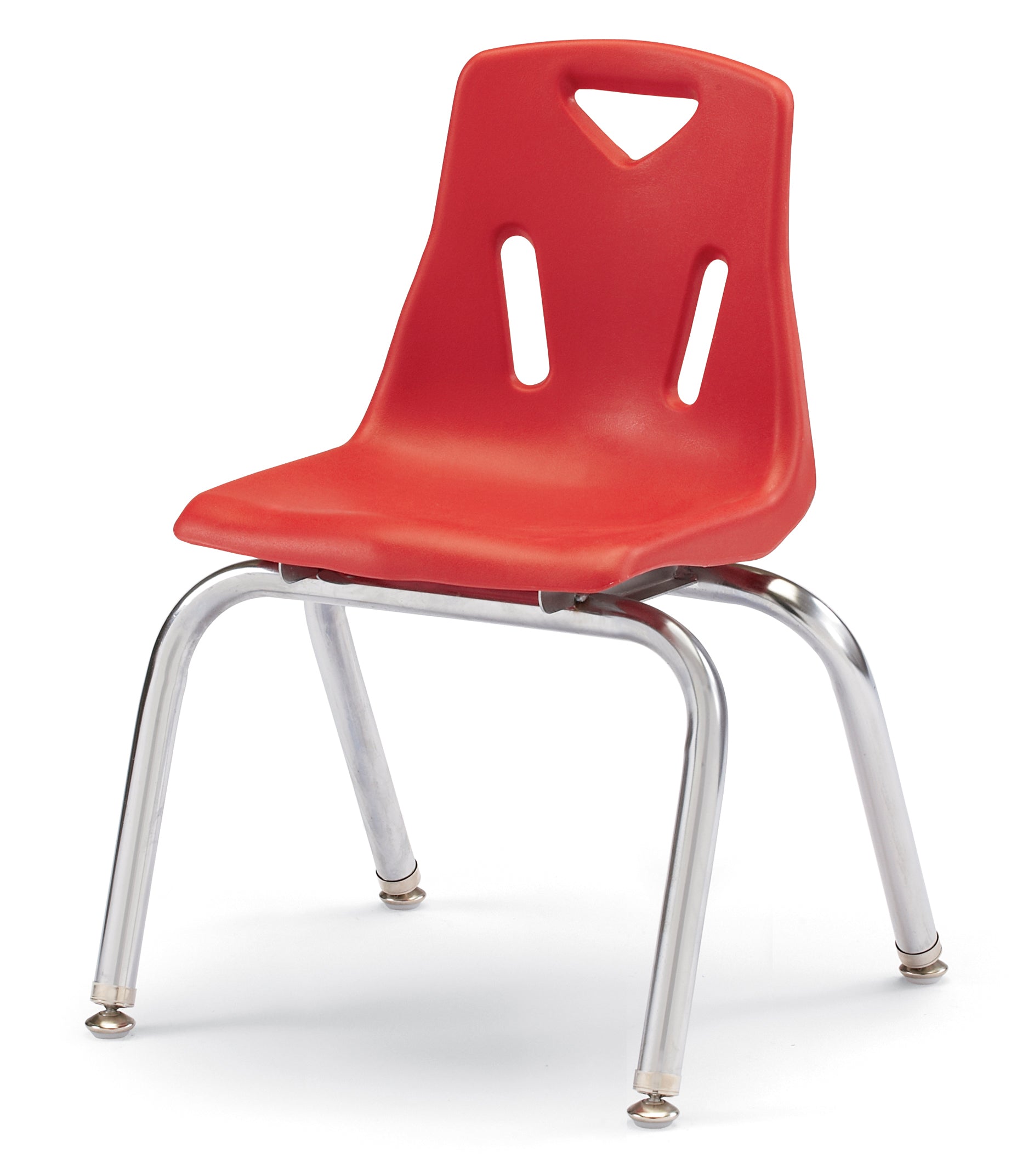 Berries® Stacking Chair with Chrome-Plated Legs - 14" Ht - Orange