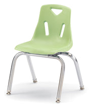 Berries® Stacking Chair with Chrome-Plated Legs - 14" Ht - Key Lime