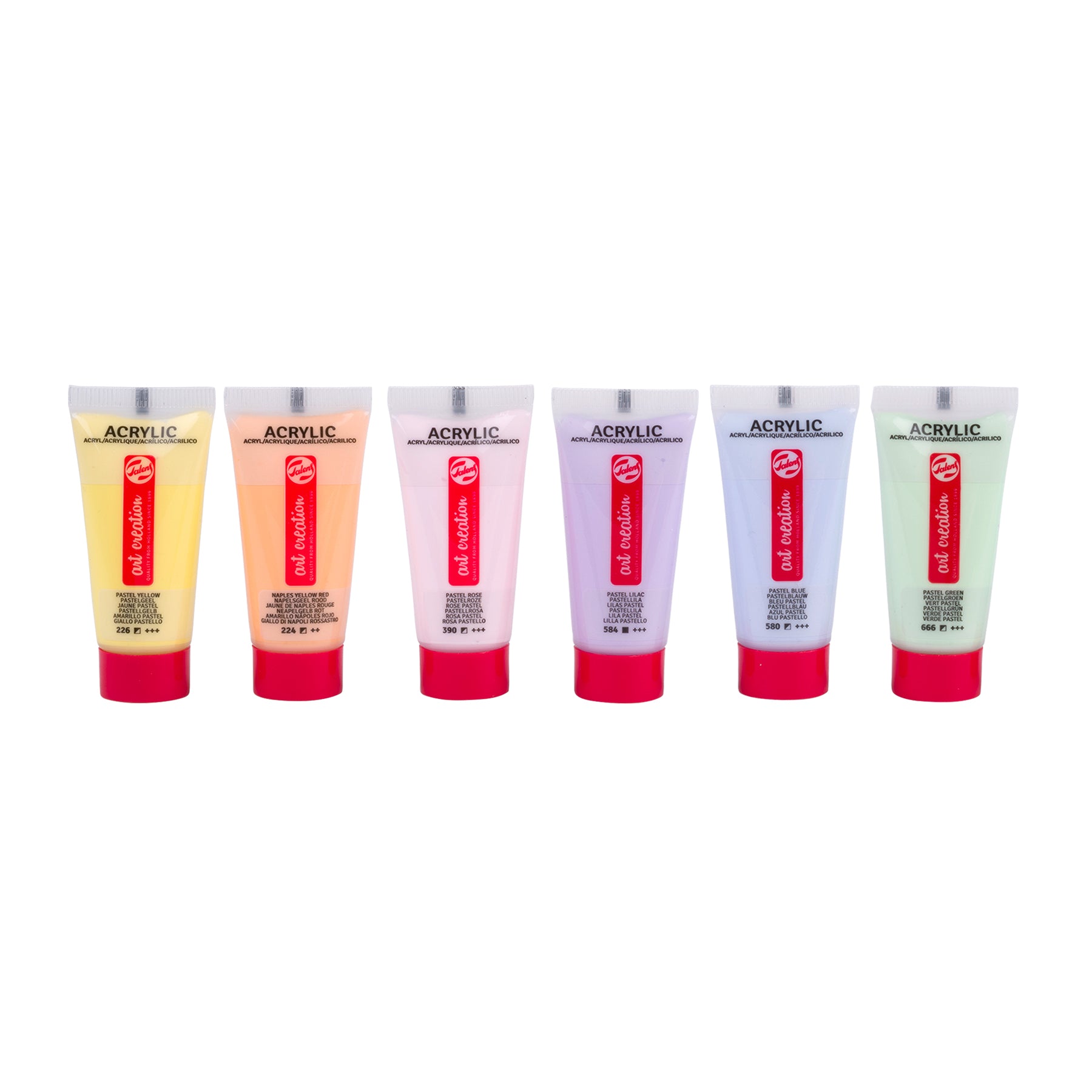 Acrylic Set, 6 x 12mL, Pastel