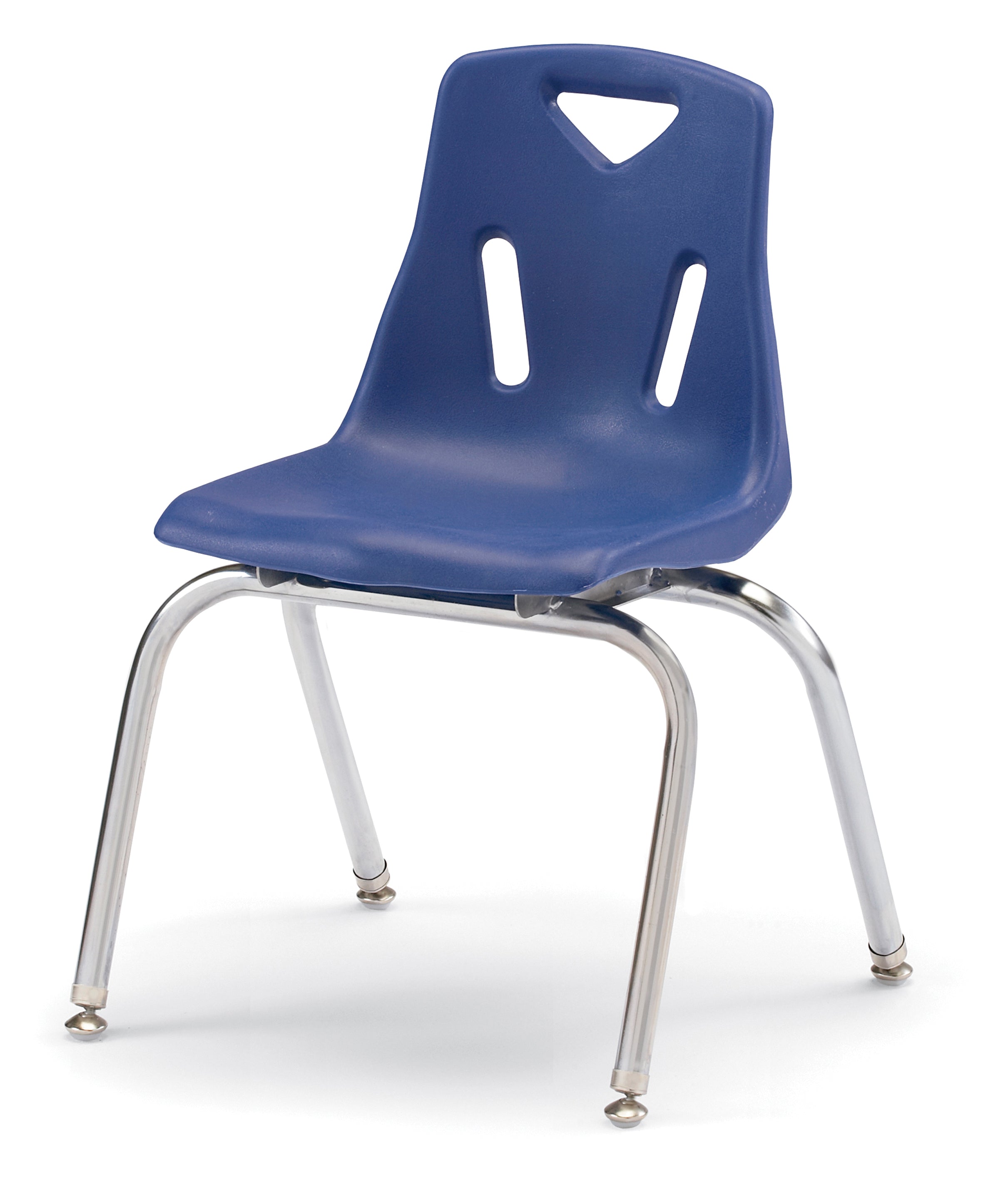 Berries® Stacking Chair with Chrome-Plated Legs - 16" Ht - Yellow