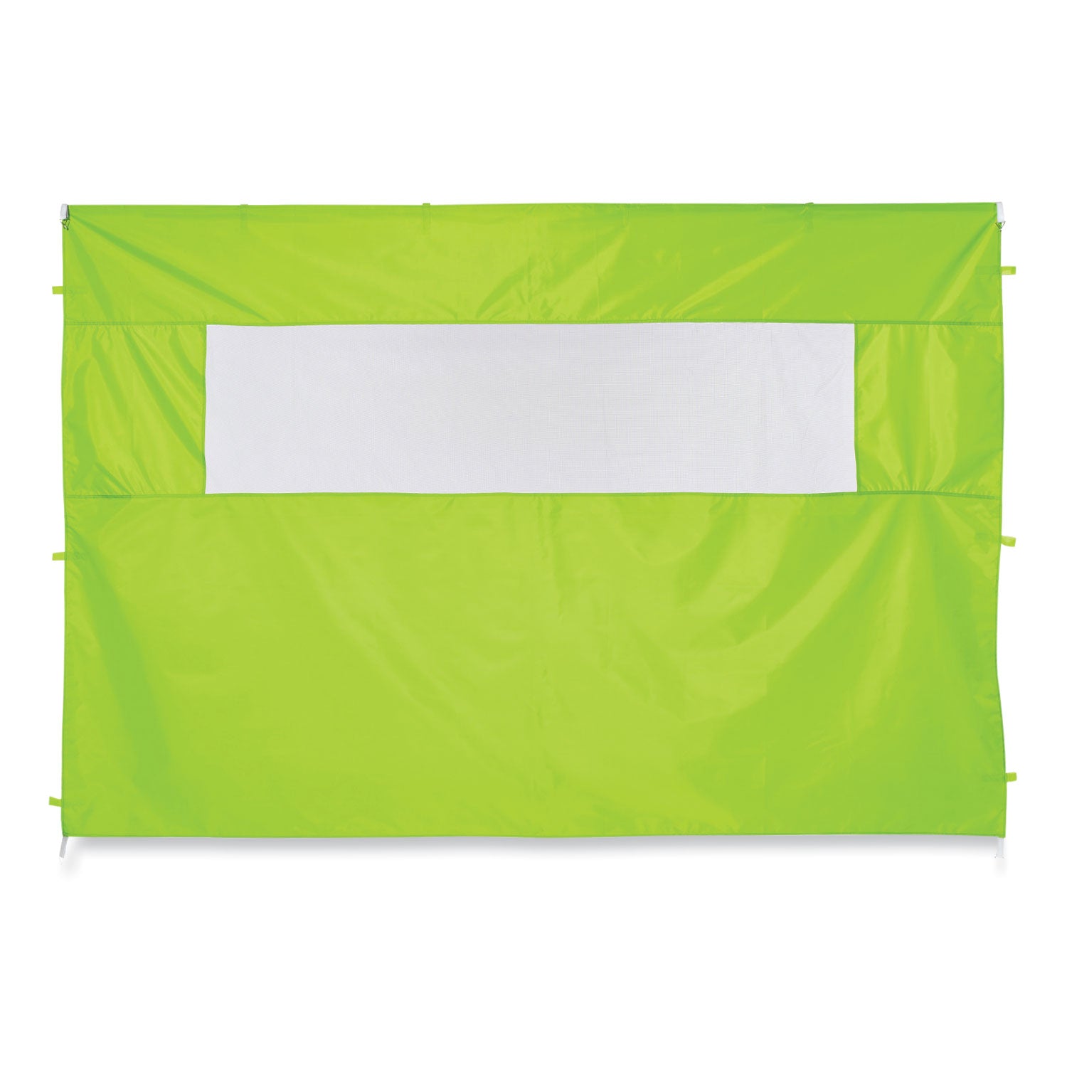 Ergodyne Shax 6092 Heavy-Duty Tent Sidewall with Mesh Window, Water Repellent, Lime, 1 Each