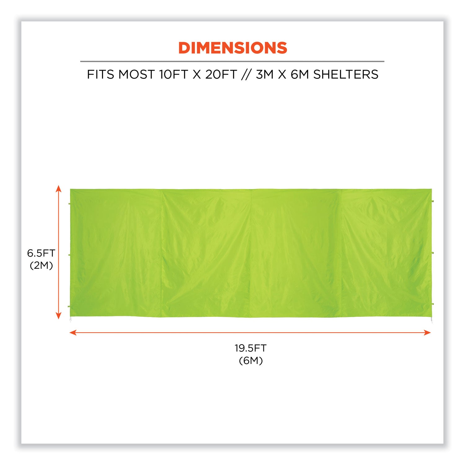 Ergodyne 6097 Pop-up Tent Sidewalls - 10ft x 20ft / 3m x 6m