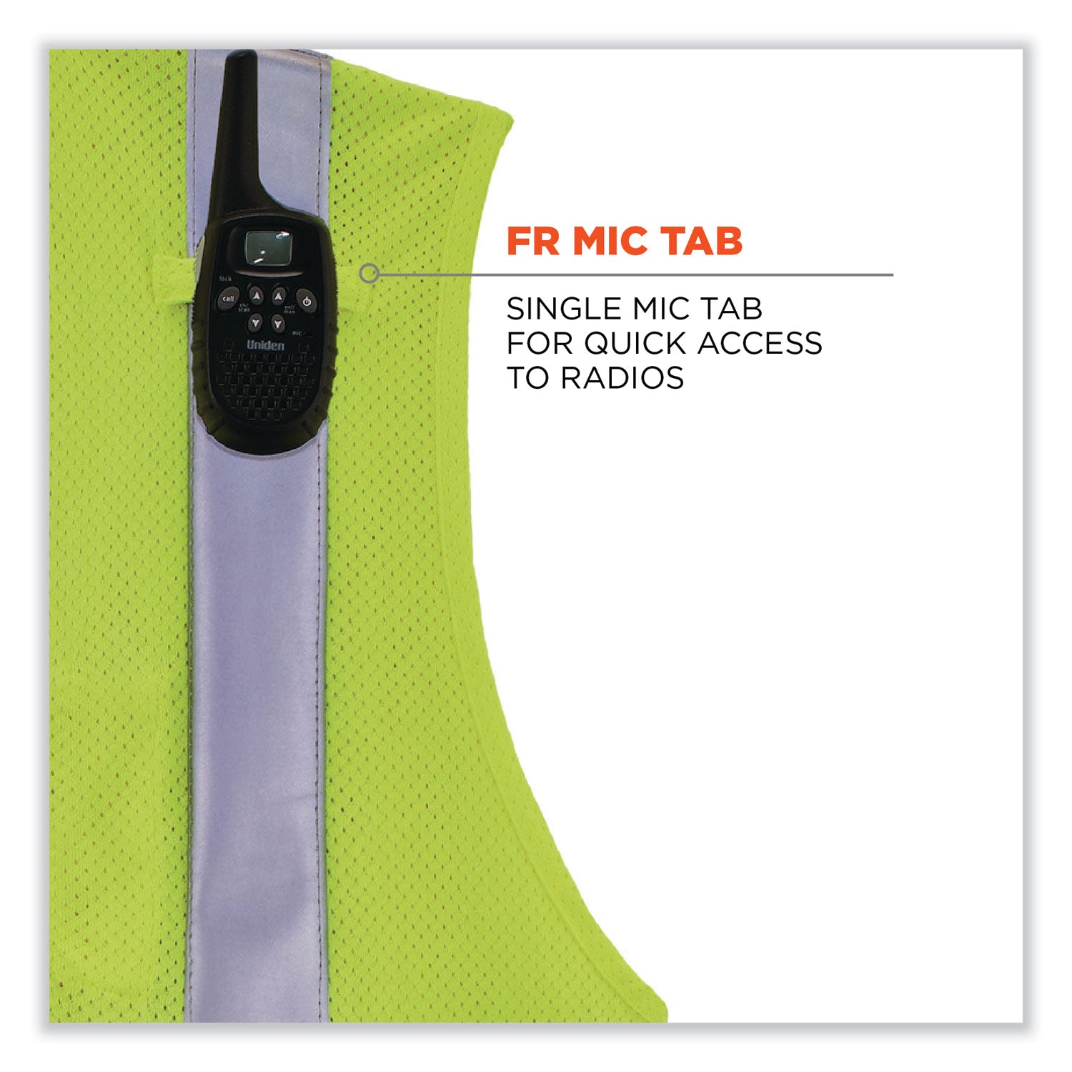 Ergodyne GloWear 8263FRHL Hi-Vis Safety Vest, Small/Medium, Lime, Flame Resistant, Mesh/Modacrylic, 2 Pockets, Reflective, Hook & Loop Closure, Machine Washable, 1 Each