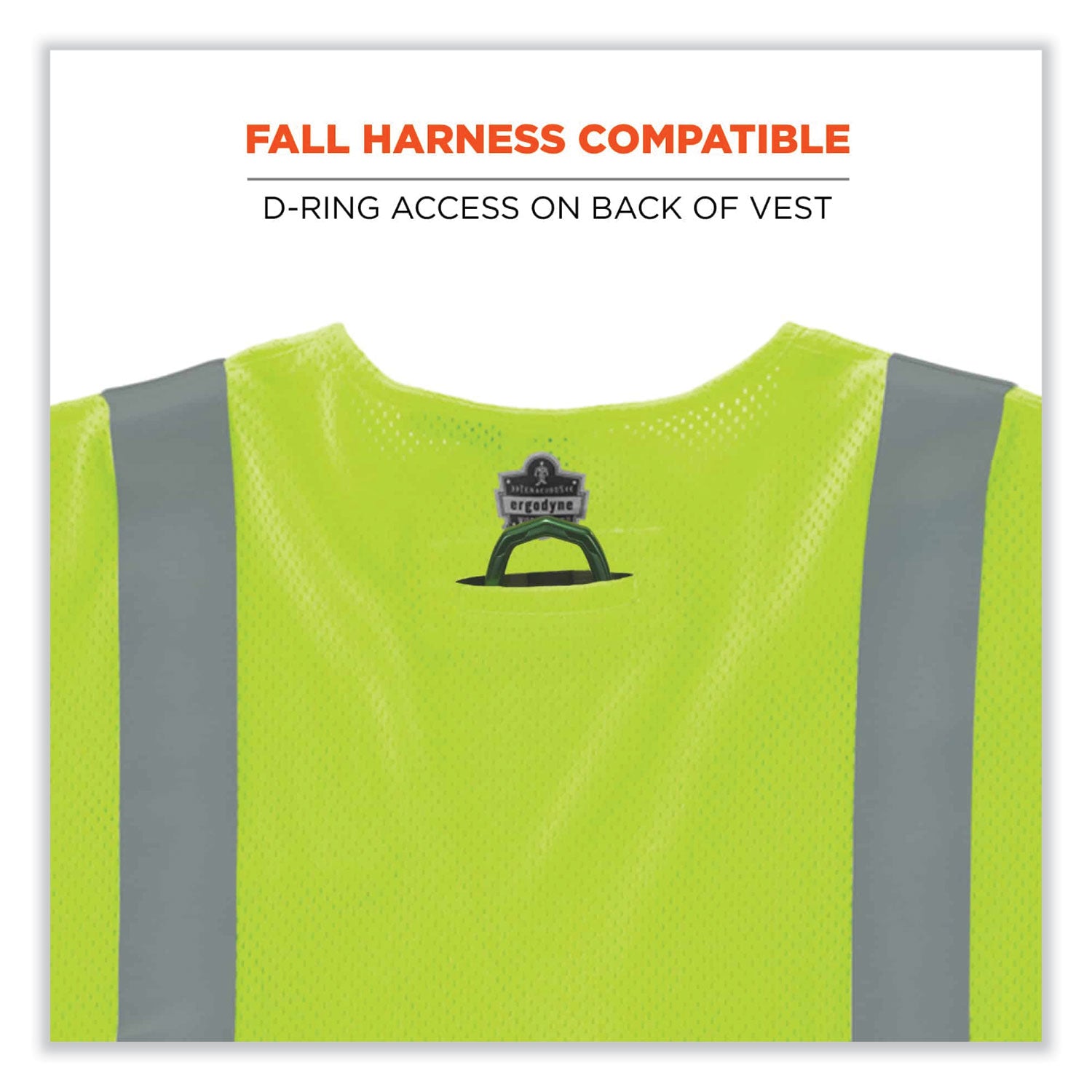 Ergodyne GloWear 8356FRHL Type R Class 3 Flame-Resistant Modacrylic Vest, Small/Medium, Lime, Hook & Loop Closure, Reflective, High Visibility, Breathable, Interior Pocket, Pen Slot, 1 Each