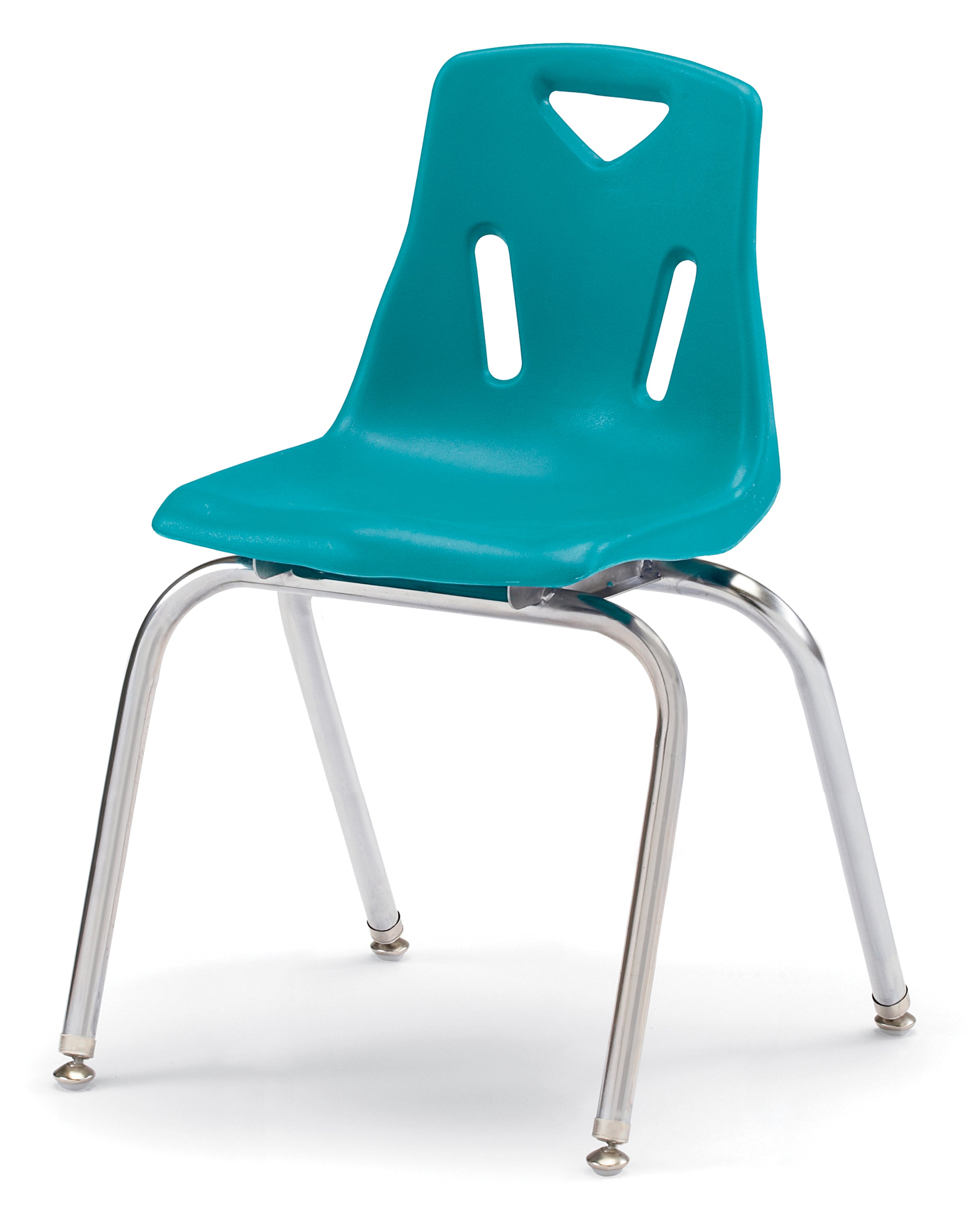 Berries® Stacking Chair with Chrome-Plated Legs - 18" Ht - Yellow