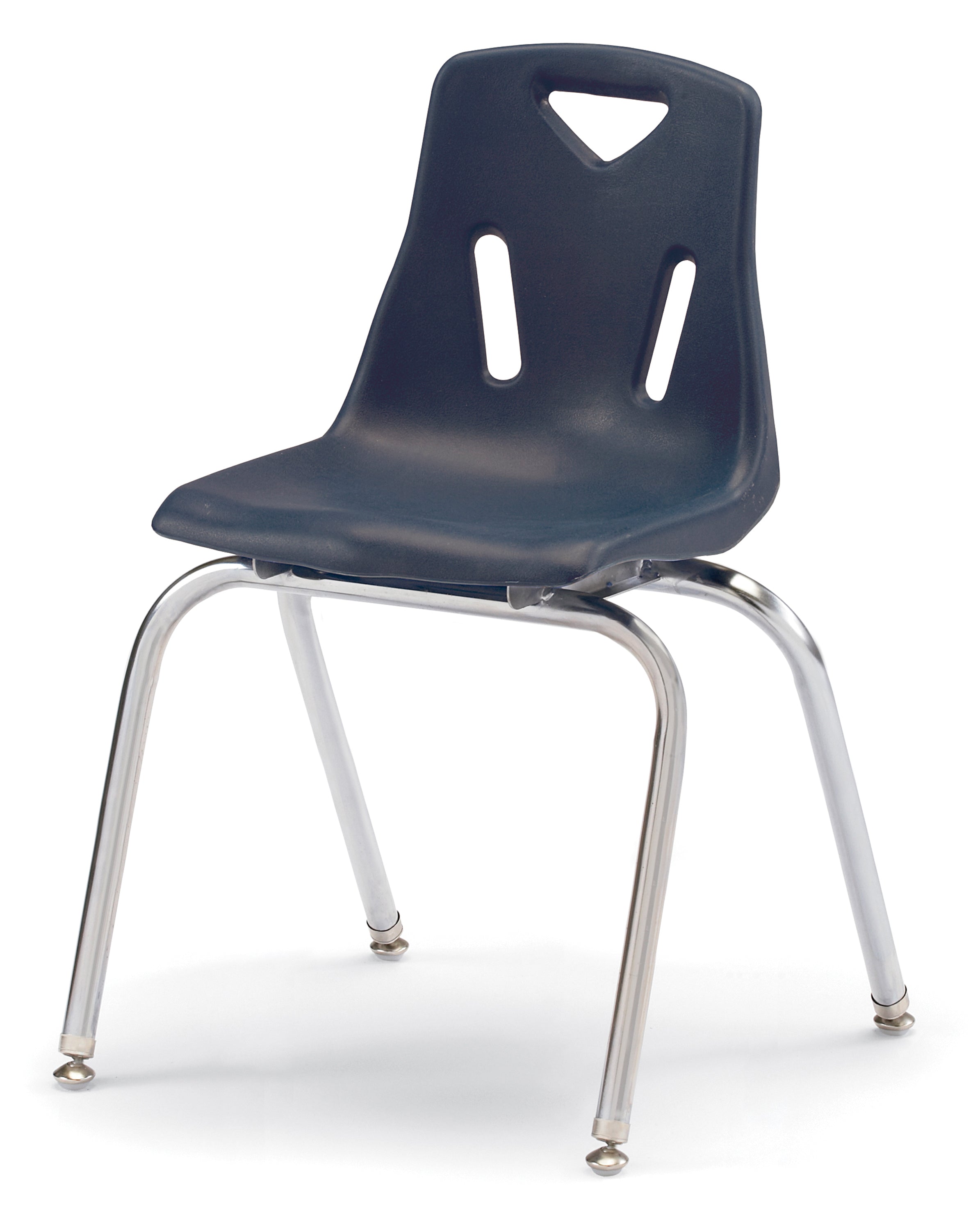 Berries® Stacking Chair with Chrome-Plated Legs - 18" Ht - Navy