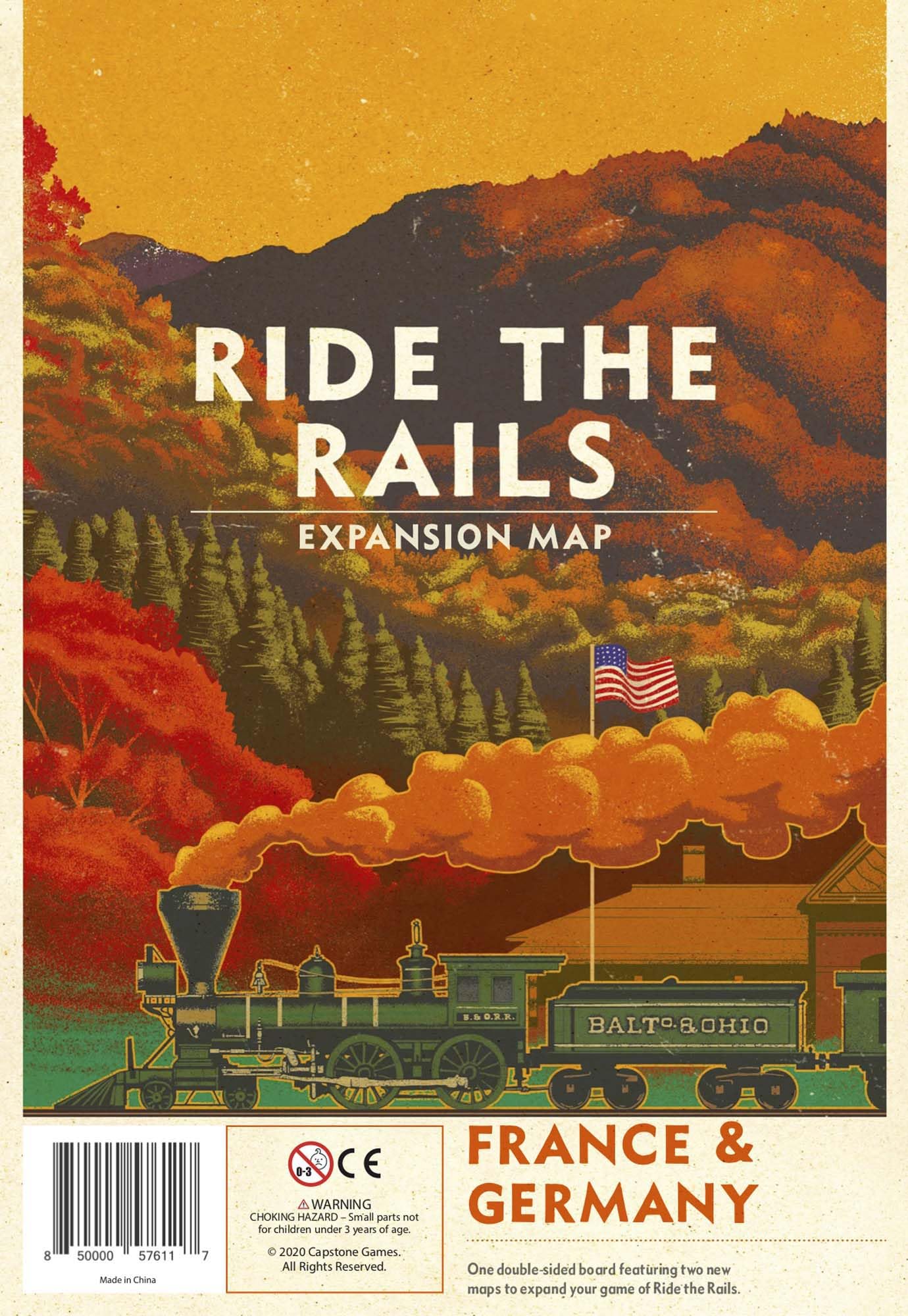 Capstone Games: Ride The Rails: France & Germany, Expansion, Strategy Board Game, 3 to 5 Players, 45 to 60 Minute Play Time, Ages 14 and Up