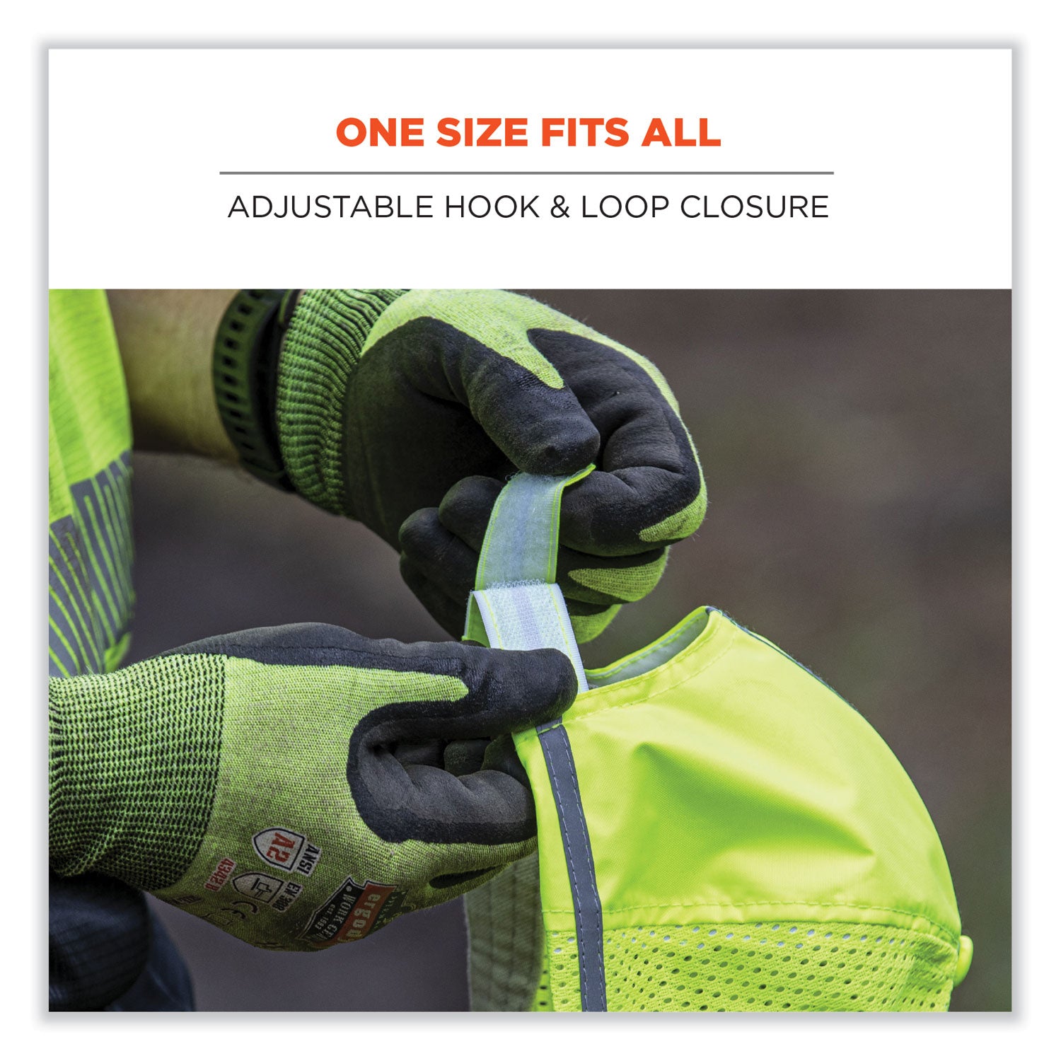 GloWear 8930 Hi-Vis Baseball Cap, Polyester, One Size Fits Most, Lime