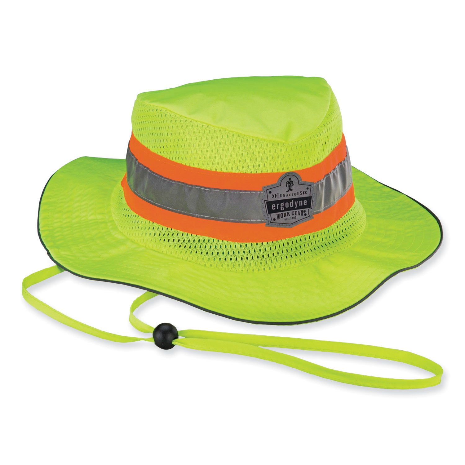 Ergodyne 8935 HI-Vis Ranger Sun Hat - Small (S)/Medium (M) Size - Polyester - Lime