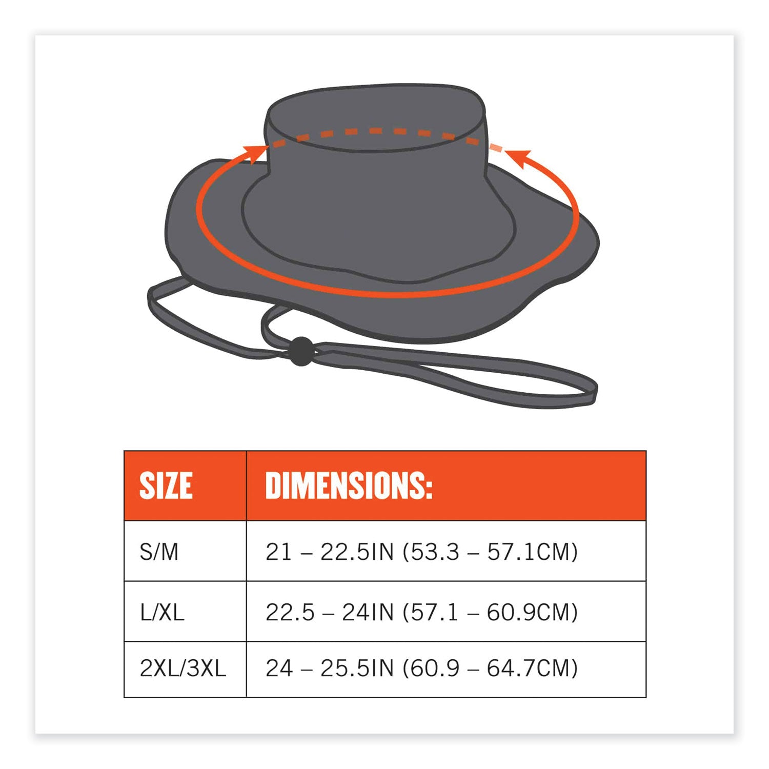 Ergodyne 8935 HI-Vis Ranger Sun Hat - Large (L)/Extra Large (XL) Size - Polyester - Lime