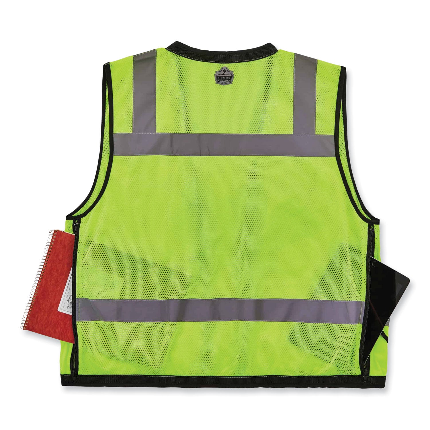 GloWear 8253HDZ Class 2 Heavy-Duty Mesh Surveyors Vest, Polyester, 2X-Large/3X-Large, Lime
