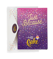 Just Because InstaCake - Cake in a Card | Ready-to-Bake Cake Kit with Candle | Fun & Unique Gift Idea | DIY Instant Cake with Minimal Effort | Perfect for Birthdays, Anniversaries & Any Special Occasion (Confetti Vanilla)
