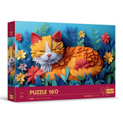 Trefl - 3D Effect Puzzle, Kitten - 160 Pieces - Trefl’s 40th Anniversary, Colourful Puzzles with Animals, for Children Aged 6 and Older