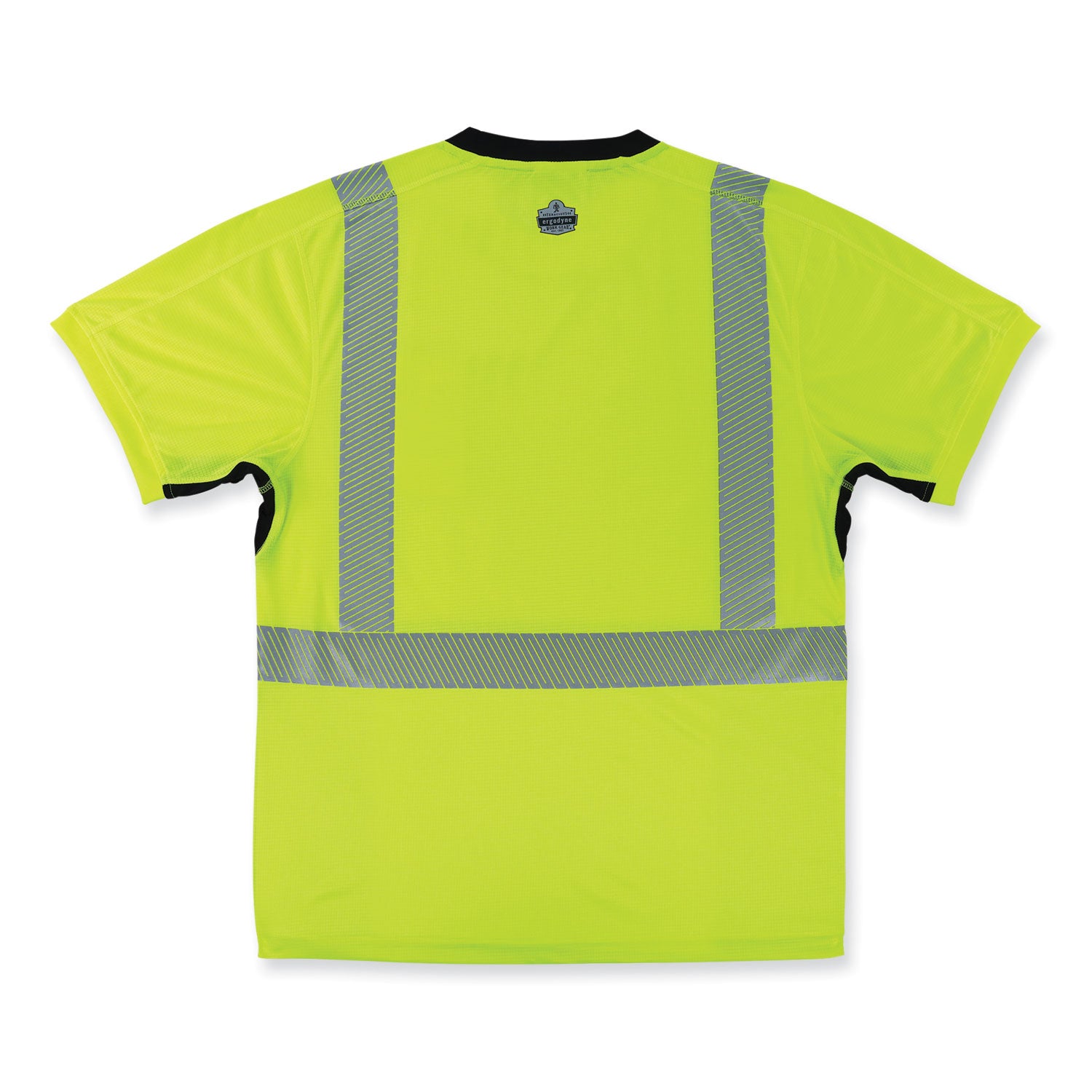 Ergodyne GloWear 8283BK Lightweight Hi-Vis T-Shirt, 2XL, Lime/Black, 100% Polyester, 1 Each