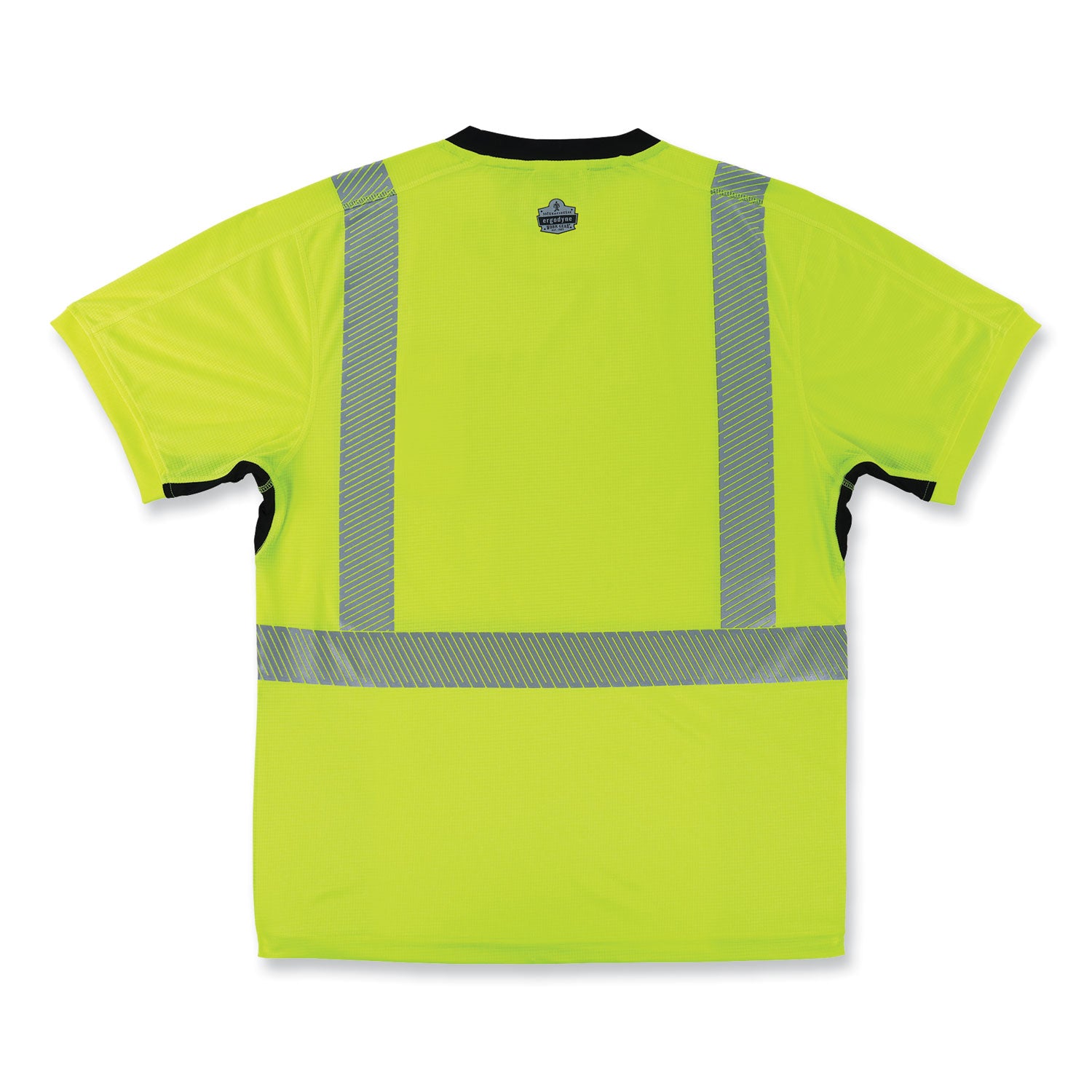 Ergodyne GloWear 8283BK Lightweight Hi-Vis T-Shirt, 4XL, Lime/Black, 100% Polyester, 1 Each