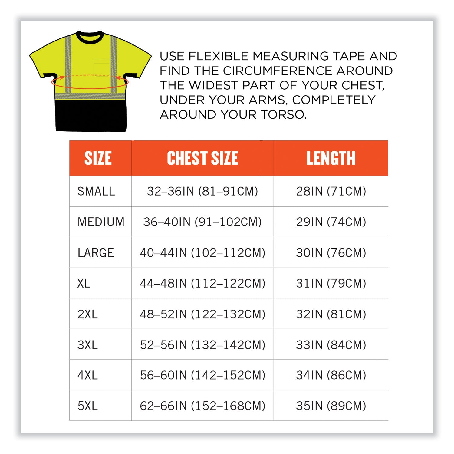 Ergodyne 8283BK Lightweight Hi-Vis T-Shirt, 5XL, Lime/Black, 100% Polyester, 1 Each