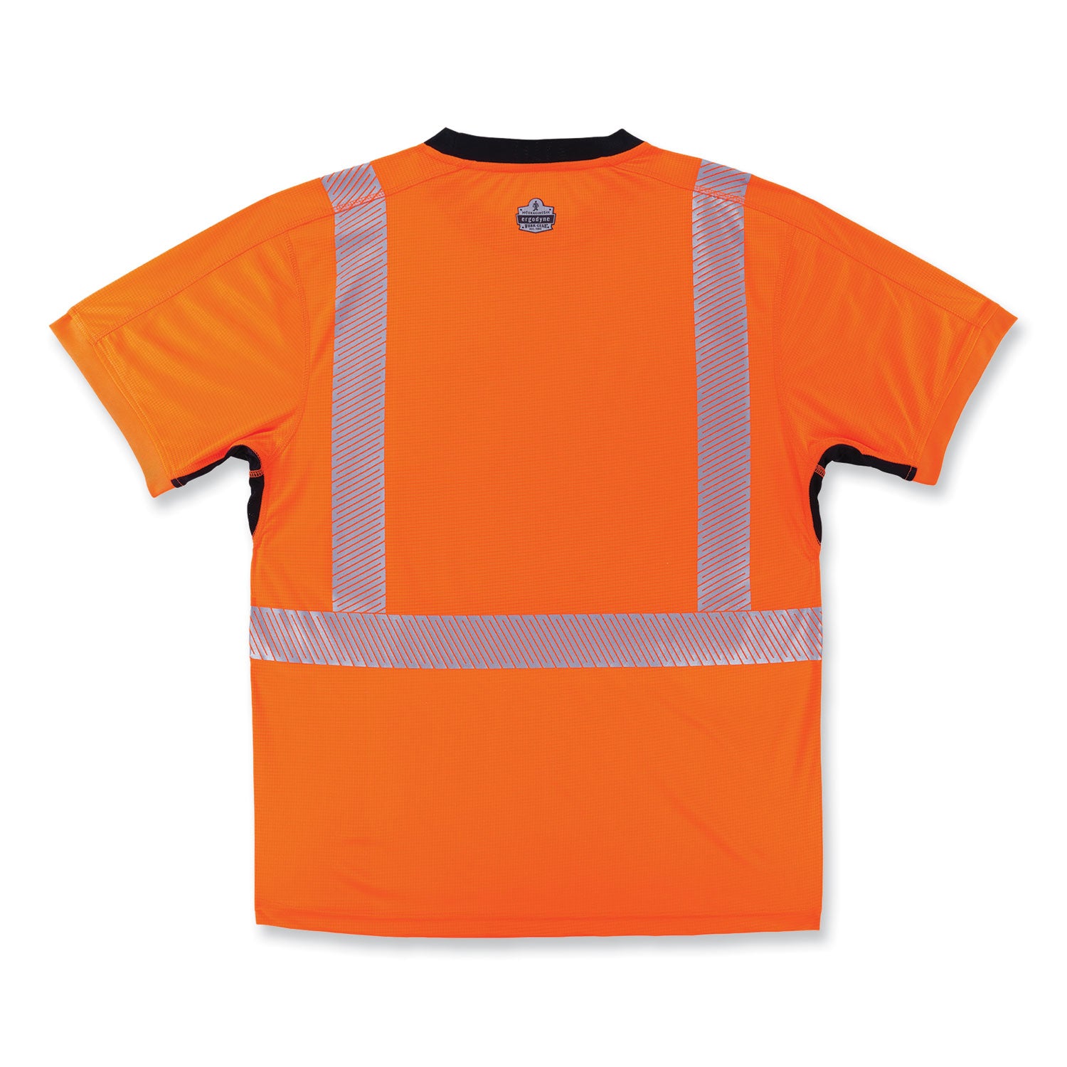 Ergodyne 8283BK Lightweight Hi-Vis T-Shirt, Medium, Black/Orange, 100% Polyester, 1 Each