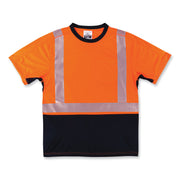 Ergodyne 8283BK Lightweight Hi-Vis T-Shirt, Extra Large (XL), Black/Orange, 100% Polyester, 1 Each