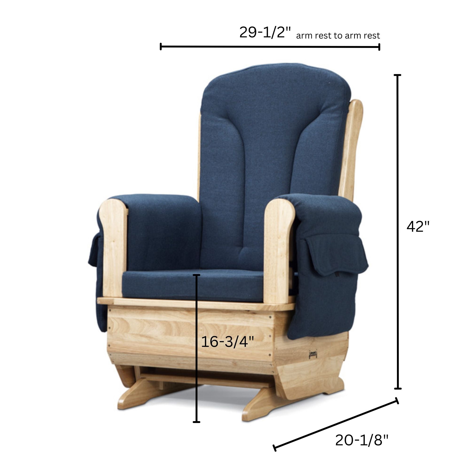 Jonti-Craft® Glider Rocker - Blue Cushions