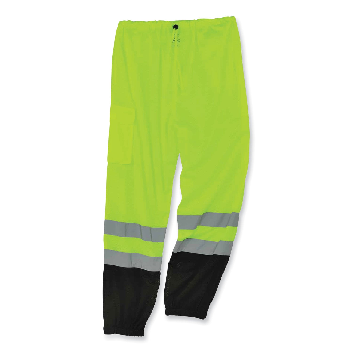 Ergodyne 8910BK Class E Bottom Hi-Vis Pants, 2-3XL, Lime/Black, Polyester Mesh, 1 Each