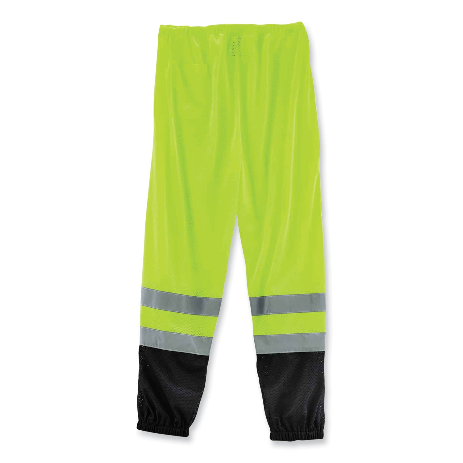 Ergodyne 8910BK Class E Bottom Hi-Vis Pants, 4XL/5XL, Lime/Black, Polyester Mesh, 1 Each