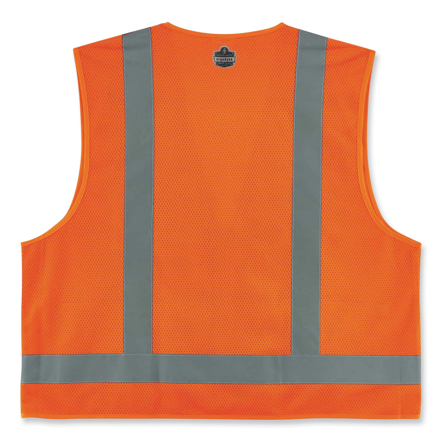 Ergodyne 8249Z Type R Class 2 Economy Surveyors Vest, Extra Small, Zipper Closure, Orange, Machine Washable, Breathable, Reflective Strip, Lightweight, Cell Phone Pocket, High Visibility, 1 Each