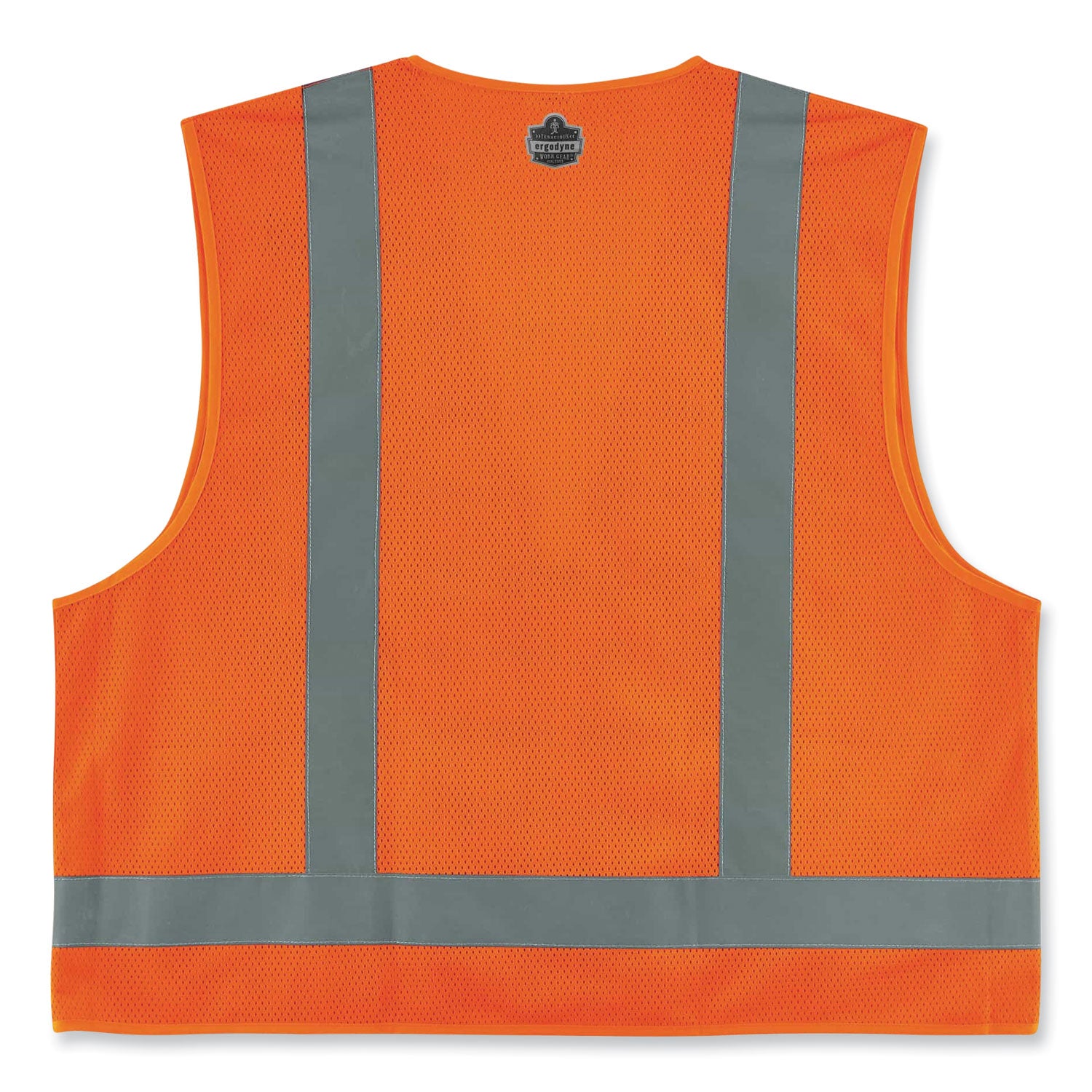 Ergodyne 8249Z Type R Class 2 Economy Surveyors Vest, Large/Extra Large, Zipper Closure, Polyester/Polyester Mesh, Orange, Reflective, High Visibility, Breathable, Lightweight, 1 Each