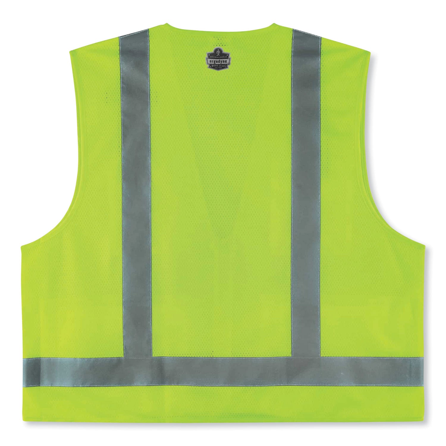 Ergodyne 8249Z Type R Class 2 Economy Surveyors Vest, Large/Extra Large, Zipper Closure, Lime, Polyester, Reflective, High Visibility, Breathable, Lightweight, 1 Each