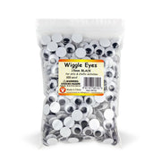 Wiggle Eyes - Paste On, 15 mm Black, 500