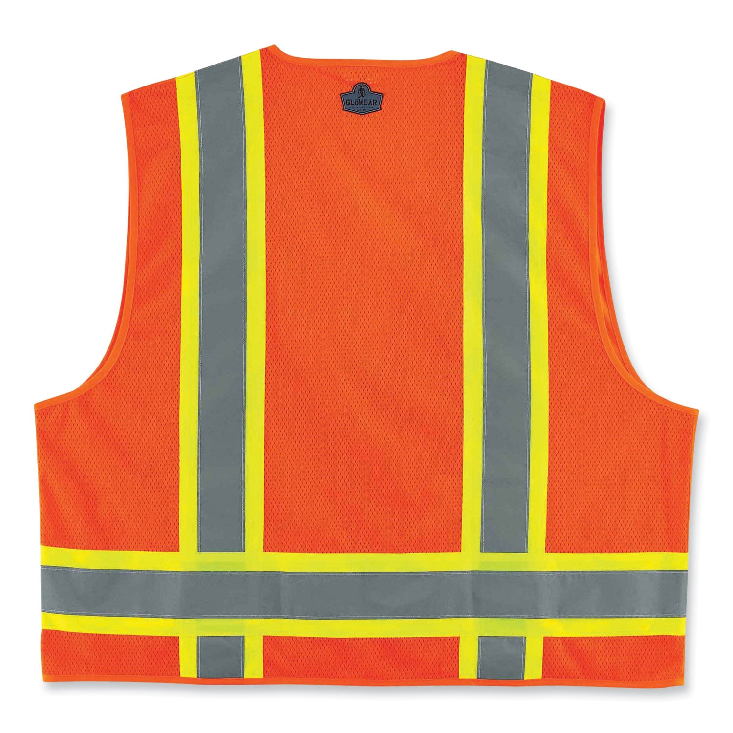 Ergodyne 8248Z Type R Class 2 Two-Tone Surveyors Vest, Large/Extra Large, Zipper Closure, Poly Mesh, Orange, Pocket, Mic Tab, Reflective, 1 Each